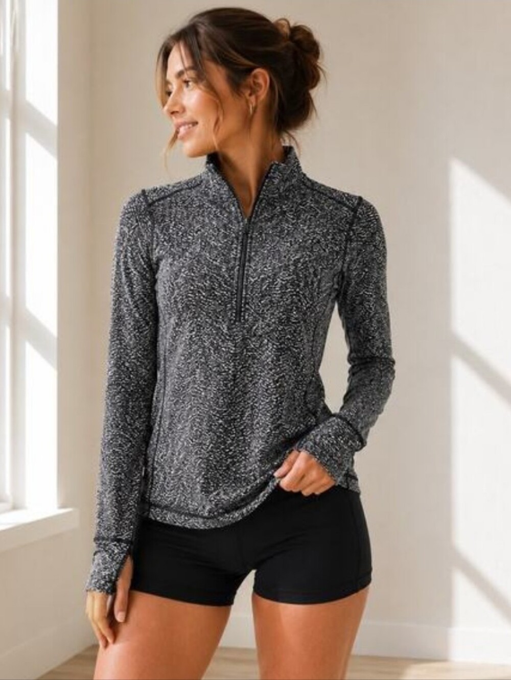 Lululemon Athletica Rush Hour Black and White Patterned Jacket